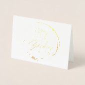 Dorée Gold Foil Bonne carte d'anniversaire (Devant)