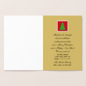 Dorée Gold Foil Changement d'adresse Carte de Noël (Intérieur)