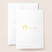 Dorée Gold Foil Clasic Joyeux Noël Carte de vacances (Derrière avec enveloppe)