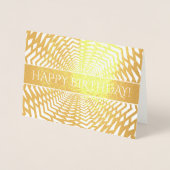 Dorée Gold Foil "HEUREUX ANNIVERSAIRE !" Carte (Devant)
