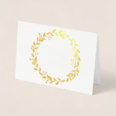 Dorée Gold Foil Joyeux Carte photo de couronne de Noël (Devant)