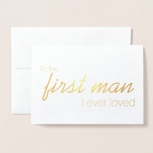 Dorée Gold Foil Script moderne carte de jour de mariage