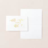 Dorée Gold Serez-Vous Notre Carte De Demande Mariage MC (Affichage)