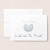 Dorée HAMbWG - Carte à huile d'argent - Gold Heart (Devant avec enveloppe)