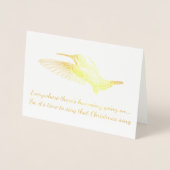 Dorée HAMbWG - Carte Gold Foil - Oiseau Humming (Devant)