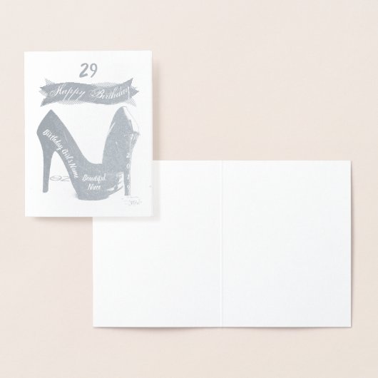 Dorée HAMByWG - Carte d'anniversaire pour nièce - Talons (Affichage)