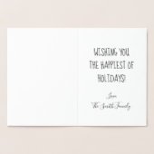 Dorée Ho Ho Ho - Carte de Noël Foil modifiable (Intérieur)