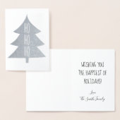 Dorée Ho Ho Ho - Carte de Noël Foil modifiable (Affichage)