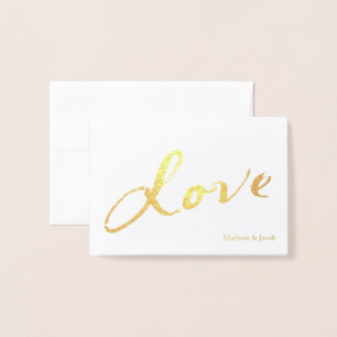 Dorée Huile d'or avec Carte de remerciements d'amour