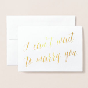 Dorée J'ai hâte de t'épouser Foil Carte de jour de mar