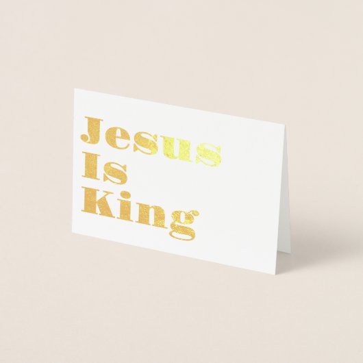 Dorée Jésus est roi - Carte Foil (Devant)