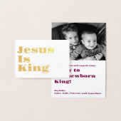 Dorée Jésus est roi - Carte Foil (Affichage)