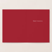 Dorée Joie ! Carte Foil Reindeer Rouge Vos Mots (Intérieur)