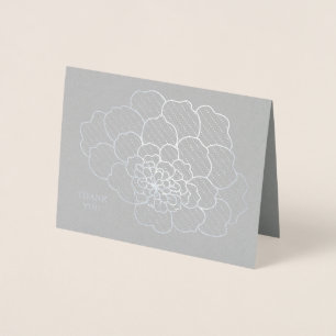 Dorée Joli Carte de remerciements floral de conception f