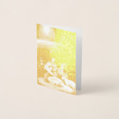 Dorée Joyeuse carte Foil de la nativité de Noël (Devant)