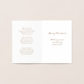 Dorée Joyeuse carte Foil de la nativité de Noël (Intérieur)