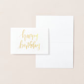 Dorée Joyeux Anniversaire, Carte en or Lettré (Affichage)