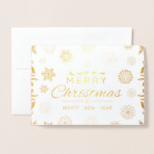 Dorée Joyeux Noël et Bonne année Carte (Devant avec enveloppe)