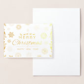 Dorée Joyeux Noël et Bonne année Carte (Affichage)