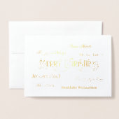 Dorée Joyeux Noël Mot Cloud Foil Carte de voeux (Devant avec enveloppe)