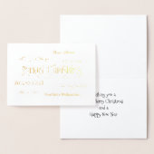 Dorée Joyeux Noël Mot Cloud Foil Carte de voeux (Affichage)