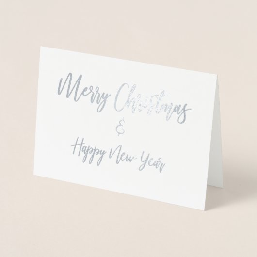 Dorée Joyeux Noël Script Design Carte de vacances (Devant)