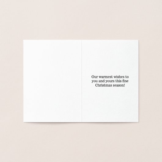 Dorée "JOYEZ NOËL !" Carte (Intérieur)