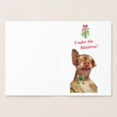 Dorée La carte de Noël amusante de Bambi (Intérieur)