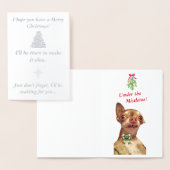 Dorée La carte de Noël amusante de Bambi (Affichage)