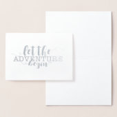 Dorée Laisser L'Aventure Commencer Carte Foil (Affichage)