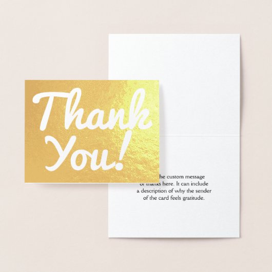 Dorée L'huile d'or pure "Merci !" Carte (Affichage)