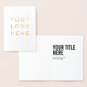 Dorée Logo personnalisé et texte carte d'invitation en p (Affichage)