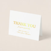 Dorée Luxe Sympathy Carte de remerciements Gold Foil (Devant)