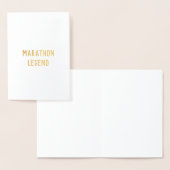 Dorée Marathon Legend félicitations bonne carte de chanc (Affichage)