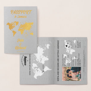Dorée Mariage Destination Passport Carte du monde Tropic
