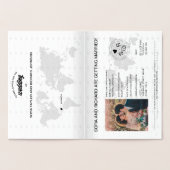 Dorée Mariage Destination Passport Carte du monde Tropic (Intérieur)