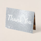 Dorée Mariage rustique et élégant Carte de remerciements (Devant)