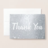 Dorée Mariage rustique et élégant Carte de remerciements (Devant avec enveloppe)