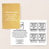 Dorée Marque blanche d'affaires sur carte Foil (Affichage)