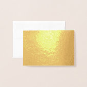 Dorée merci carte de feuille de feuille de feuille d'or (Derrière avec enveloppe)
