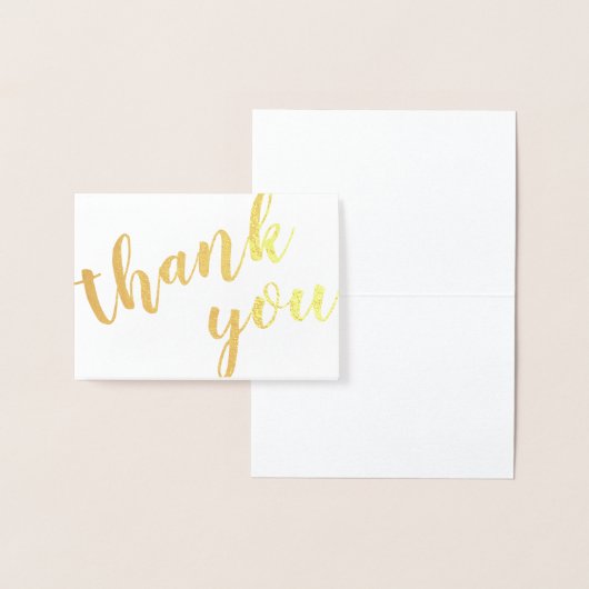 Dorée merci carte de feuille de feuille de feuille d'or (Affichage)