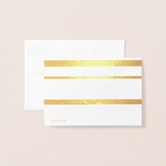 Dorée MERCI ! Carte de note de remplissage (Derrière avec enveloppe)