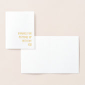 Dorée "Merci d'avoir accepté ma carte enfant" (Affichage)