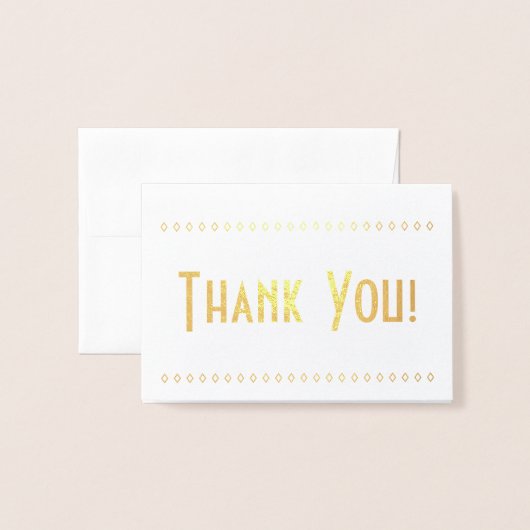 Dorée "Merci" de base ! Carte (Devant avec enveloppe)