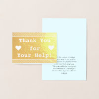 "Merci de votre aide !" Carte de vœux