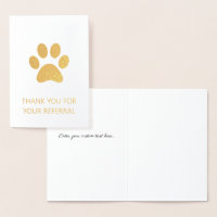 Merci Empreinte de patte pour votre carte de fidél
