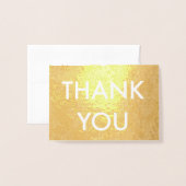 Dorée merci feuille d'or feuille d'argent carte (Devant avec enveloppe)