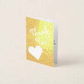 Dorée "Merci" personnalisé ! Carte (Devant)