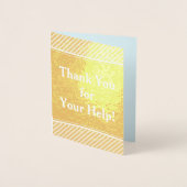Dorée "Merci pour ton aide !" Carte de vœux (Devant)