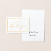 Dorée Mini carte à huile de Merci de Fête des mariées en (Affichage)